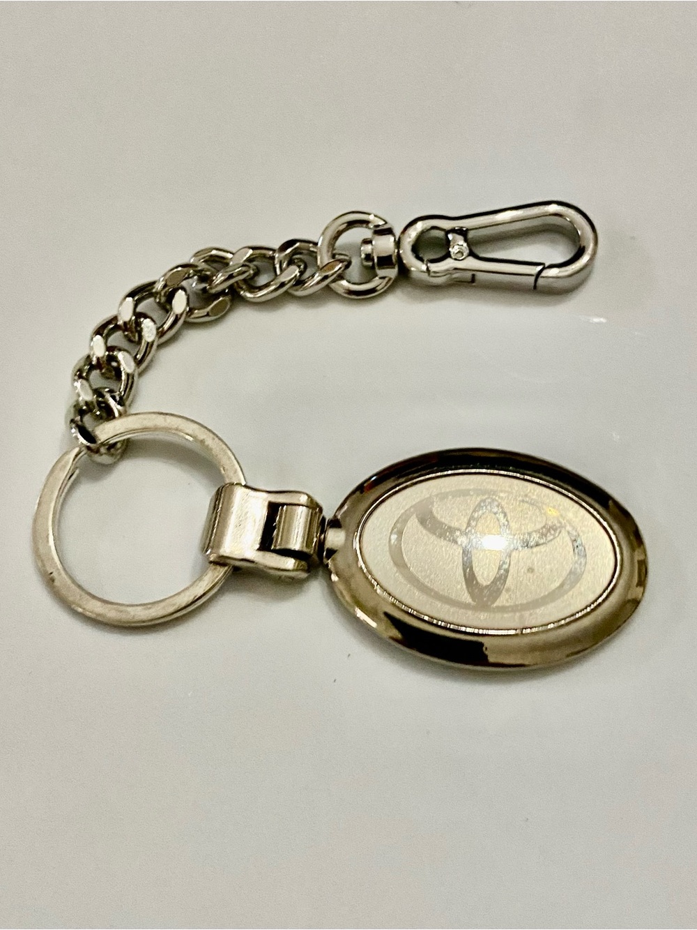 Stunning, 2-Way Silver Toyota Handbag Charm -Key Chain